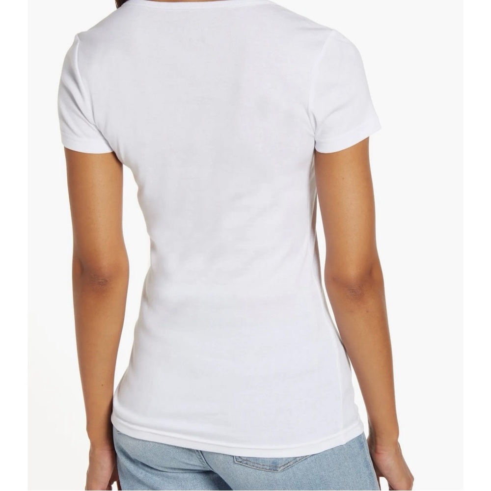 Caslon White Short Sleeve Scoop Neck Tee - Picture 3 of 8